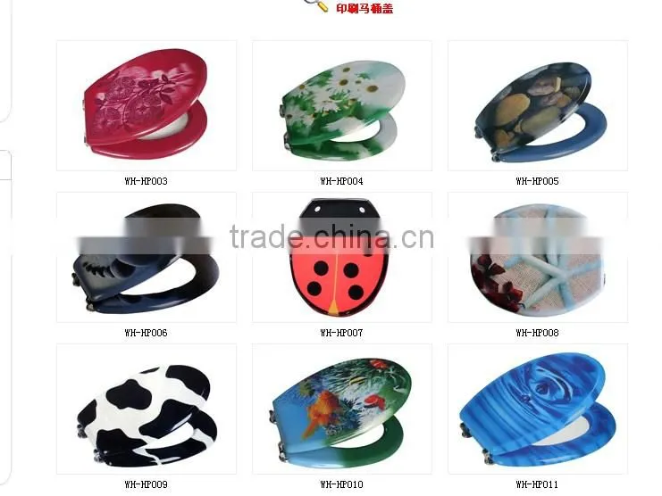 Decorated color wc polyresin seat cover resin sea shell toilet seat cover