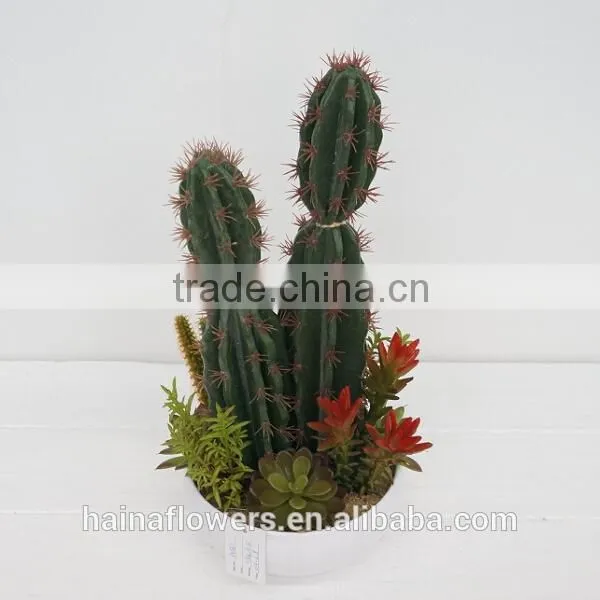 2014 Latest Green mixing artificial plants cactus plants wholesale