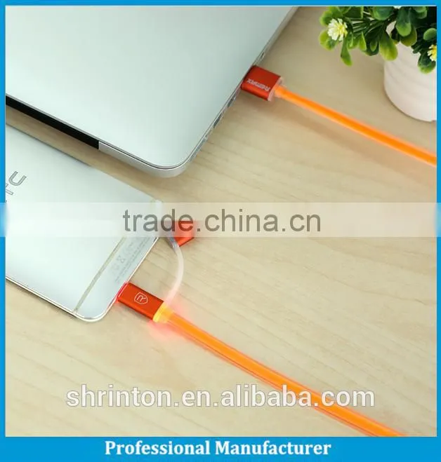 2015 REMAX Hot Sale Charging USB Data Cable 2 in 1 Metal Cable