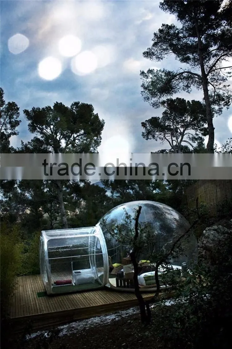 Camping Clear Inflatable Lawn Tent Round Transparent Outdoor Inflatable Tent