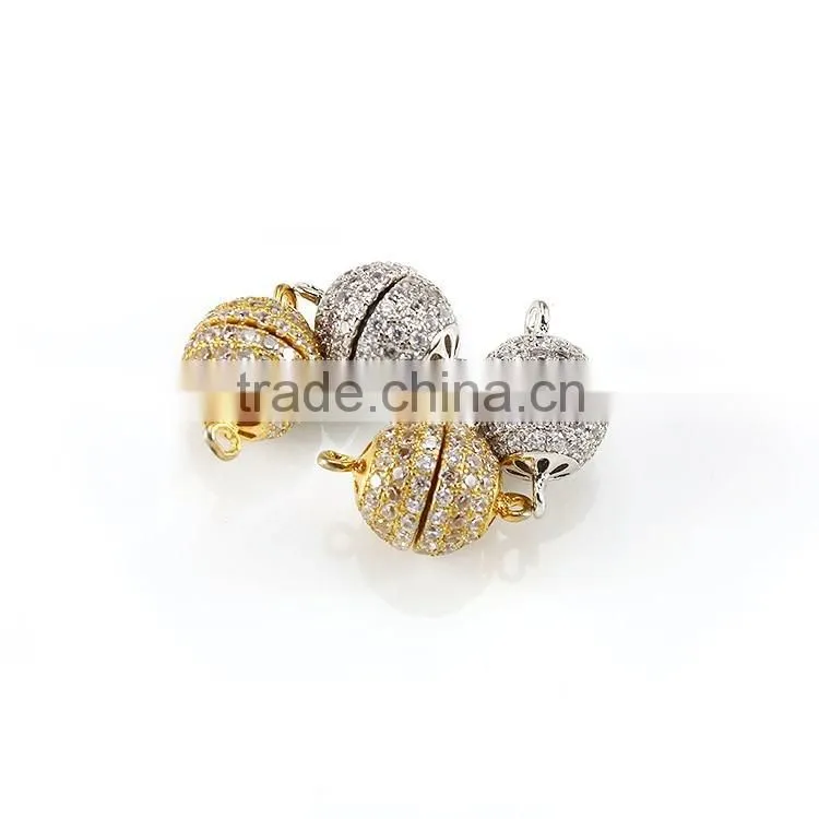 CZ6630 High quality mirco cz pave magnetic clasp for jewelry