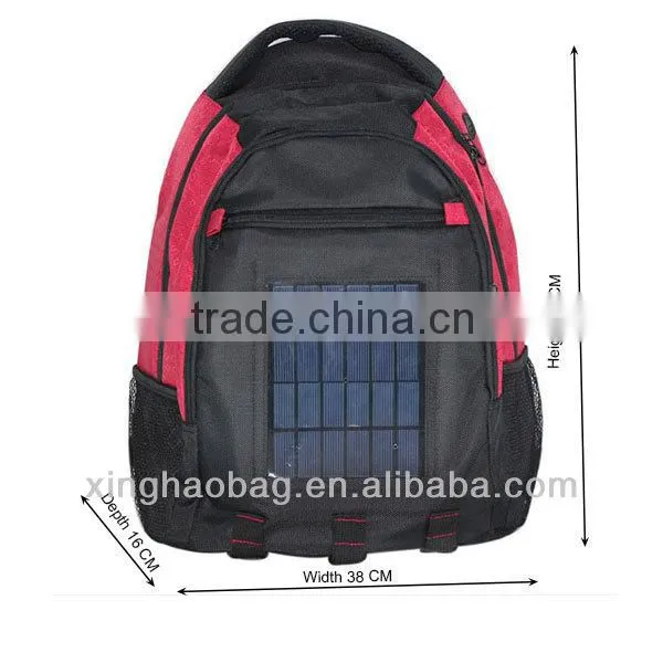 New! sport bag for students made logo charger backpack solar bag
