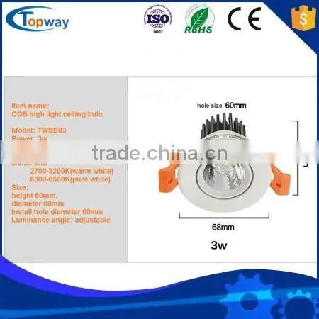 2016 new come 50000hrs working time 25w warm white led ceiling spotlight