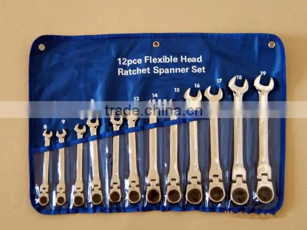 handtool,27mm Mirror polished , Flexible Ratchet combination spanner,spanner