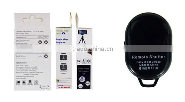 Universal Bluetooth Remote Shutter Camera Control Self-timer Shutter for Iphone 4 5 5s 5c for Samsung Galaxy S4