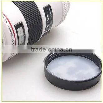 2nd Generation Camera Lens Tea Coffee Cup Mug Stainless Steel for Canon Black 24--105mm
