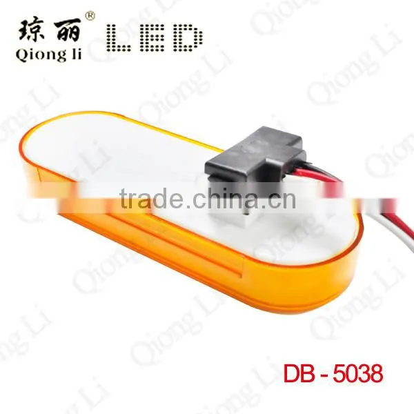 12 volt 6inch PC lens stop turn signal oval led safety lights for trucks trailer
