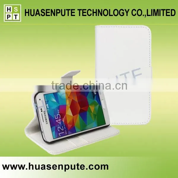 Super Fit Flip Leather Phone Case for Samsung S5 Wallet Style with Card Slots