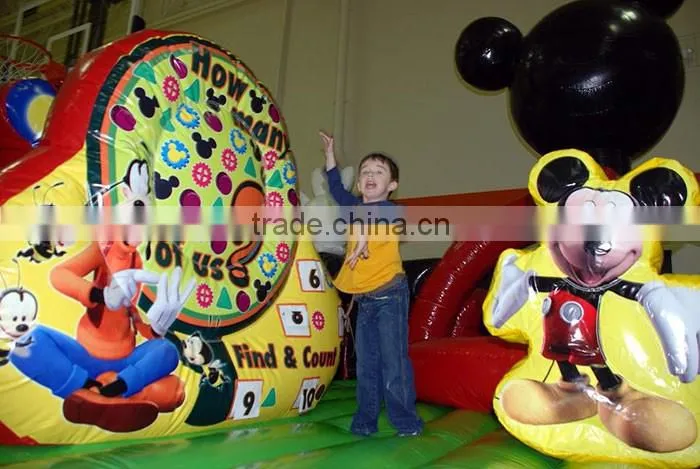 Mickey mouse inflatable amusement park inflatable playground on sale