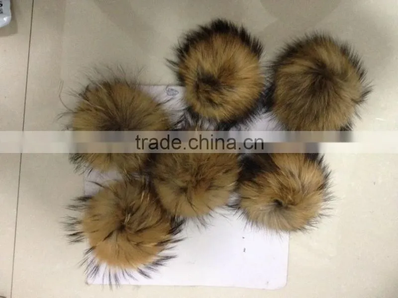 15cm BIG POMPON HIGH QUALITY RACCOON FUR BALL