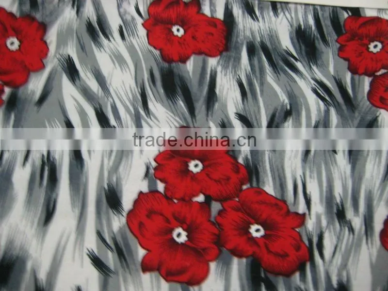 100% rayon voile printed fabric