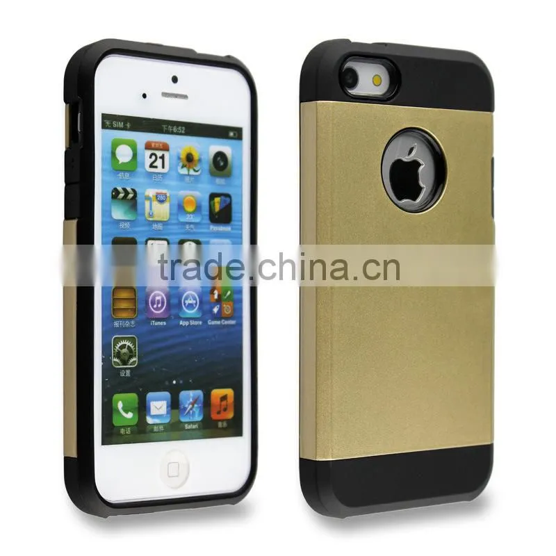 2014 newest 3d phone case for iphone 4/5/5s/5c, Slylish TPU+PC shockproof slim armor phone case for iphone 5 5s