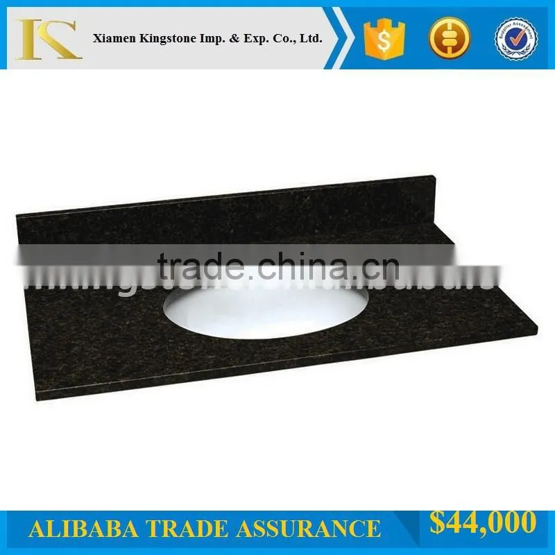 factory price 31"*22" verde granite vanity tops uba tuba vanity tops for bathroom