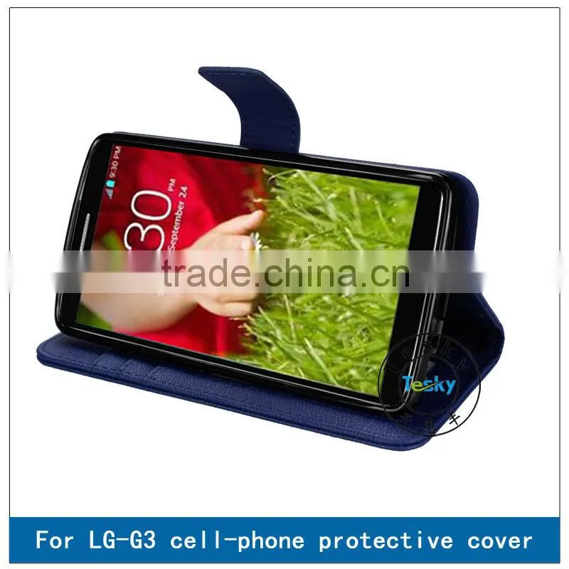 MODEST LUXURY SHOCKPROOF POCKET COVER CASE FOR LG G3,NAVY BLUE PROTECTIVE COVER