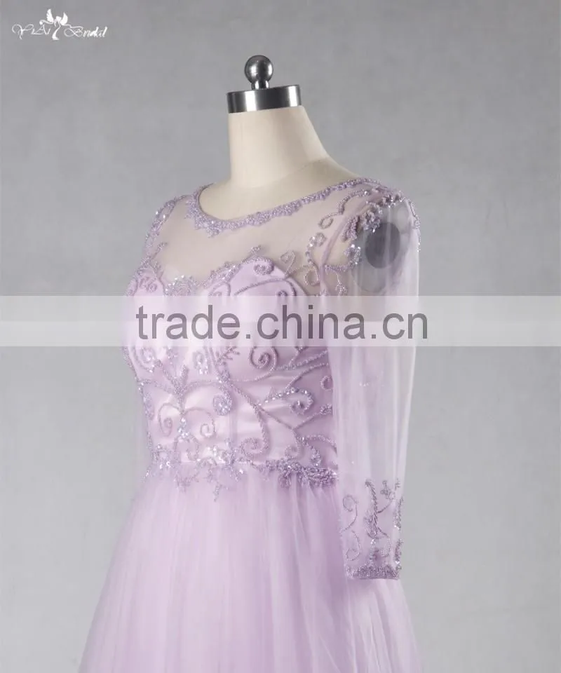 RSE714 Lilac Homecoming Dresses Rhinestone Long Evening Prom Dress