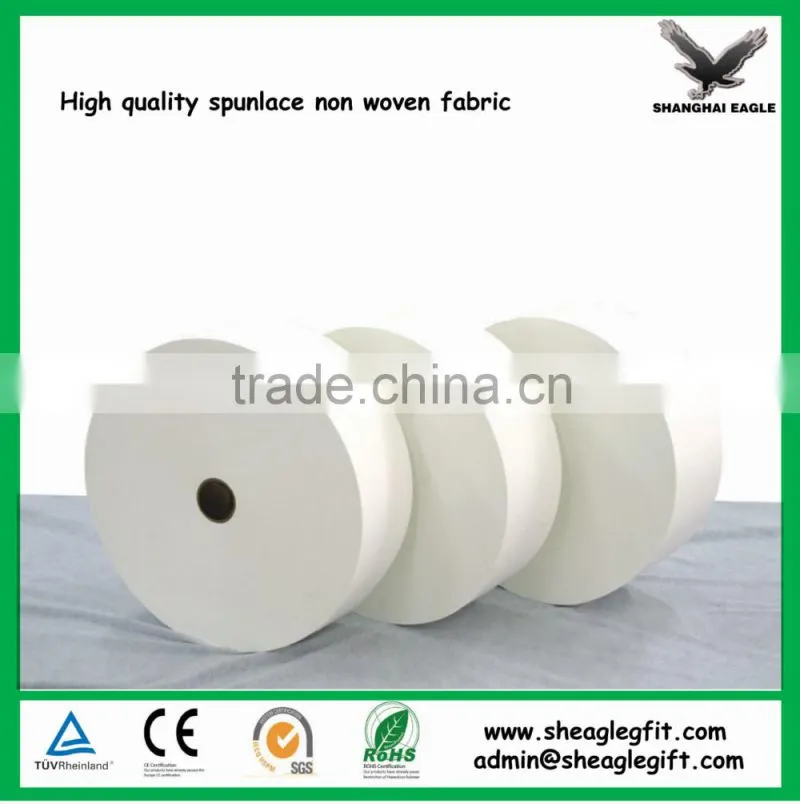 Wet tissue facial masks cosmetic pads 70% viscose 30% polyester Cross lapping spunlace non woven fabric