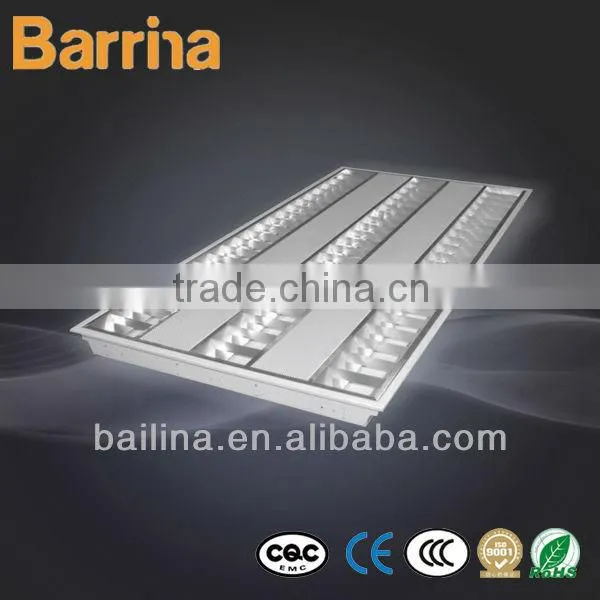 3X28w T5 recessed fluorescent grid lamp embeded mounted