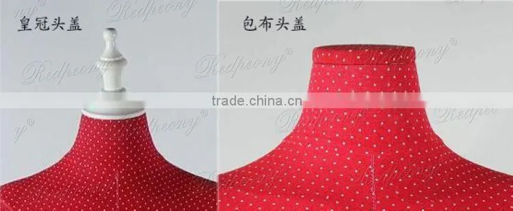 red cloth cover torso female mannequins with adjust arms