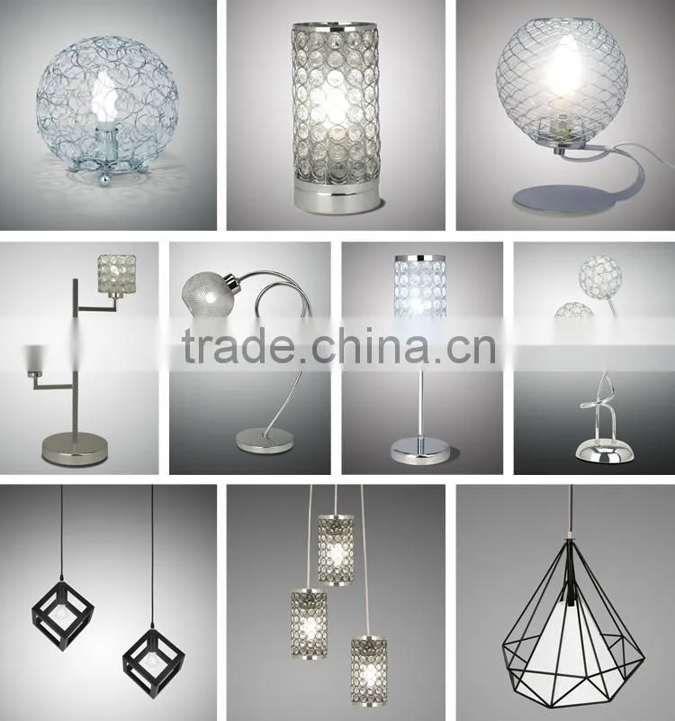 2015 high quality arclyc ball decorative metal base modern lounge table lamp
