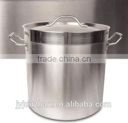 Induction Bottom Double Ears Stainless Steel Restaurant Commercial Cooking Pots for Sale