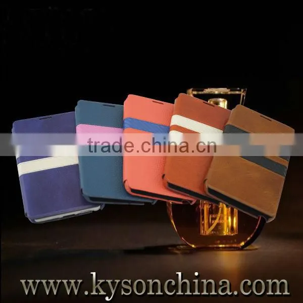 Smart cover oil-waxed leather case for samsung galaxy note 3