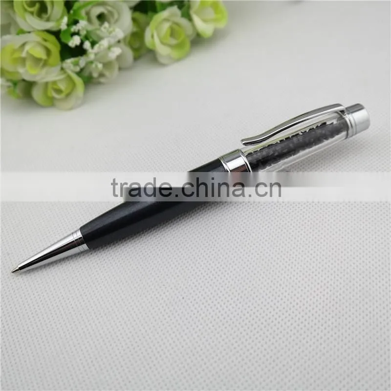 TCR-0802 Fat novelty crystal ball pen , 3 in 1 crystal pen with usb drive
