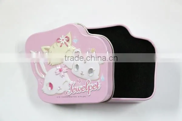 Mickey Mouse pattern pink tin gift box