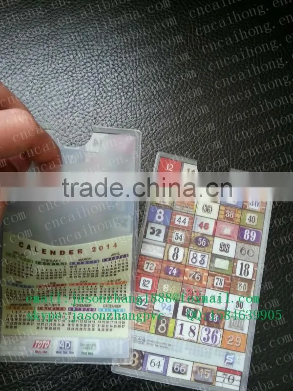 pvc lottery ticket holder