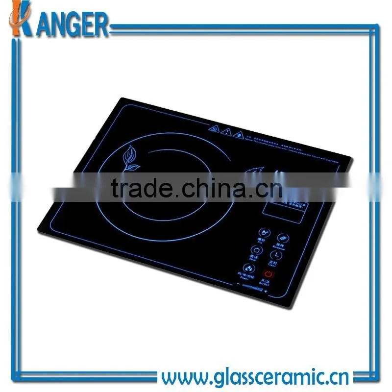 glass in black with white print induction cooktop Ceramic Glass Pannel