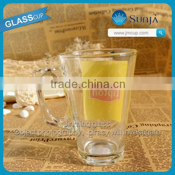 Top quality drinking tea glass glassware emo lipton tea cup