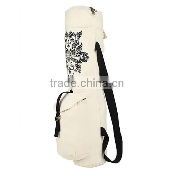 Full Zip Polyester Cargo Pocket Gym Carrying Bag Yoga Mat Bag