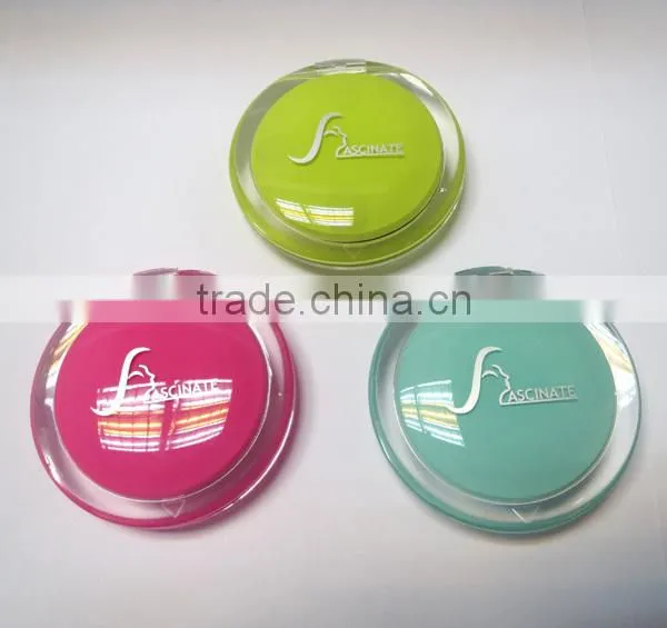 High quality plastic two-sided 10X magnifying mirror compact
