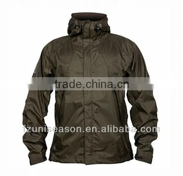 Men autumn outdoor dark olive waterproof jacket