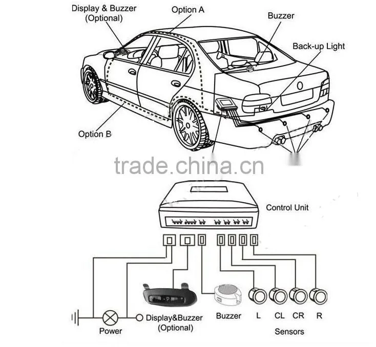 Factory hot wireless reverse camera and run freely video parking sensor