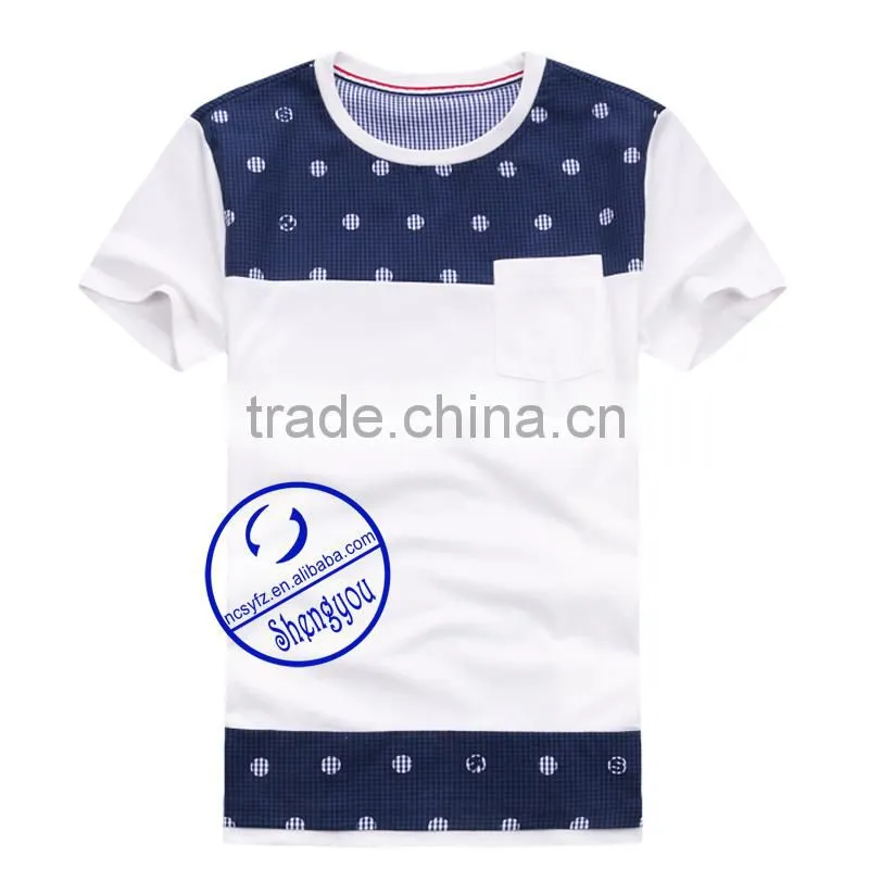 Wholesale new design embroidered mens black t-shirt