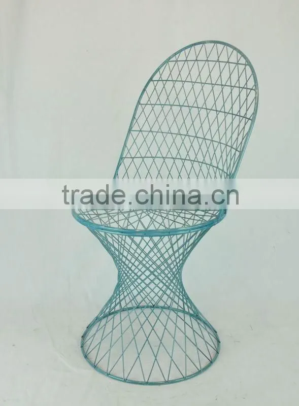 French handmade outdoor wire chair for garden