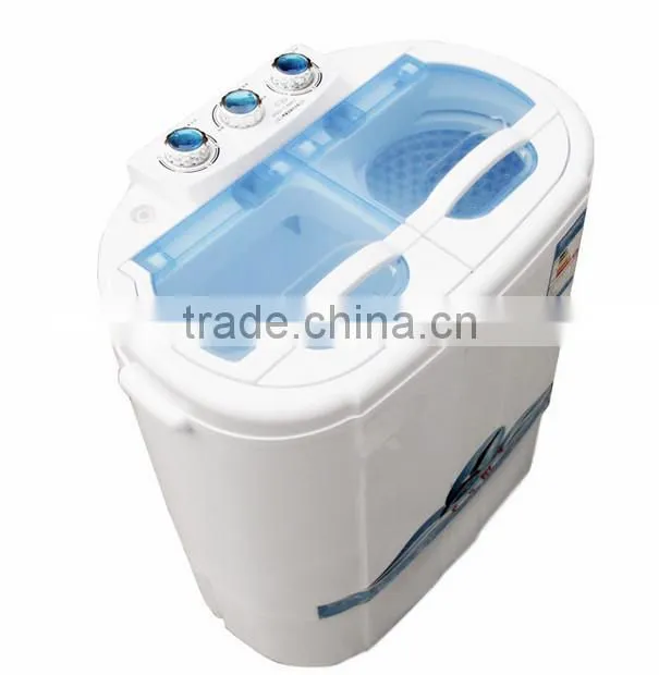 Mini washing machine is small with dry duplex stainless steel double barrel