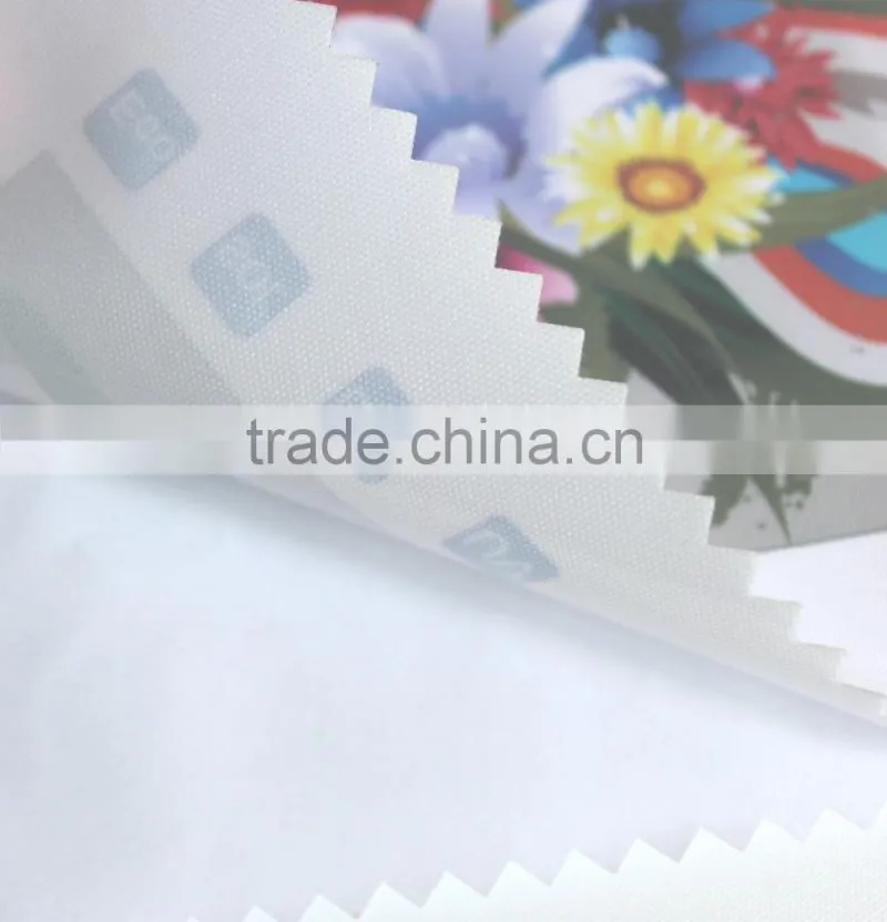 Self adhesive inkjet printing polyester fabric for wall paper