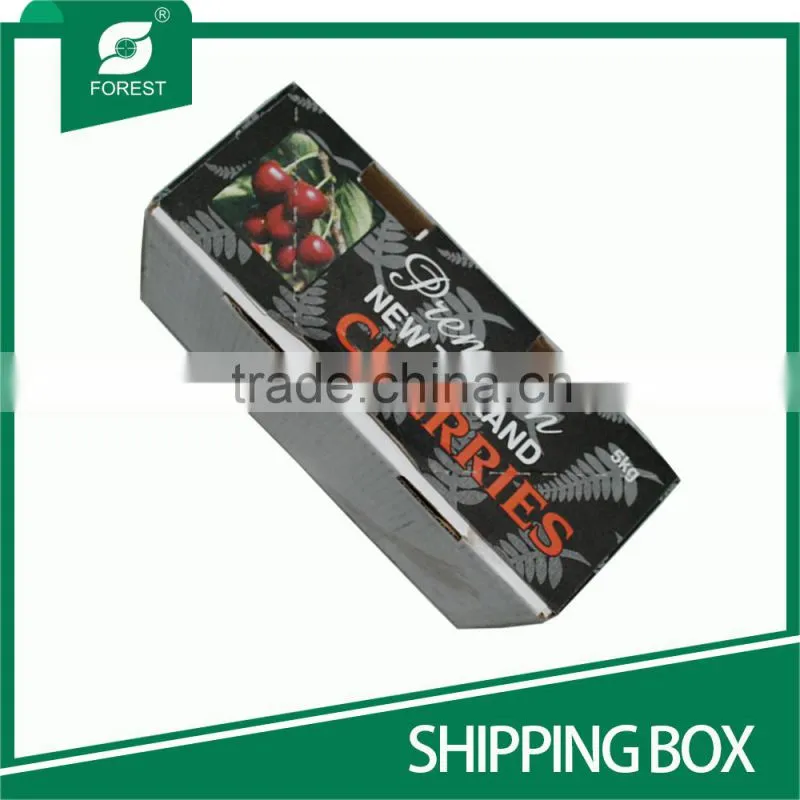 WAX-COATED CORRUGATED SHIPPING BOX FOR MOVING FRESH VEGETABLE AND FRUITS