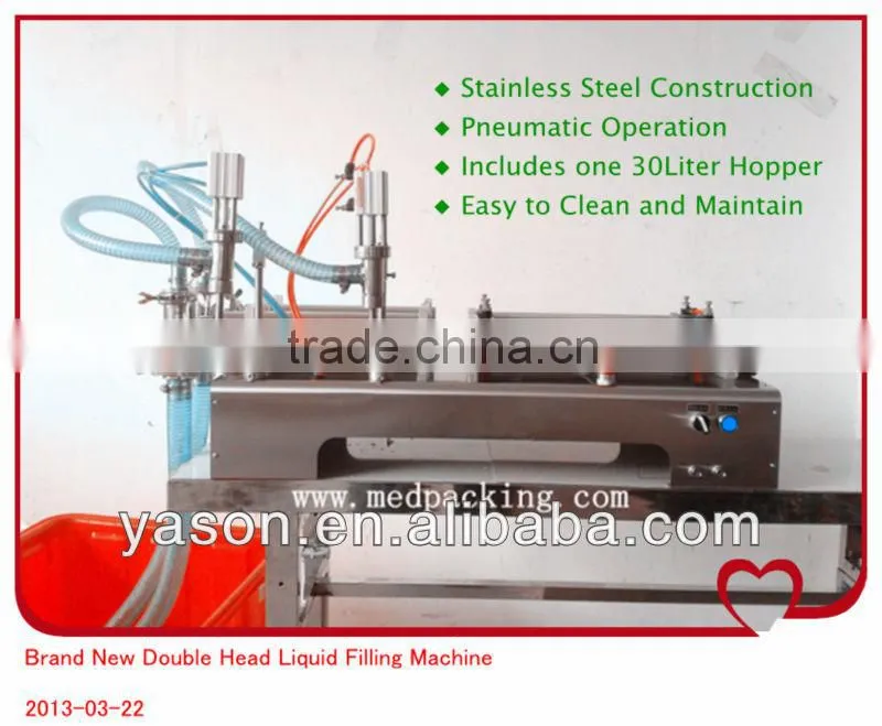 Brand New Double Heads Pneumatic Liquid Filling Machine(30~500ml)