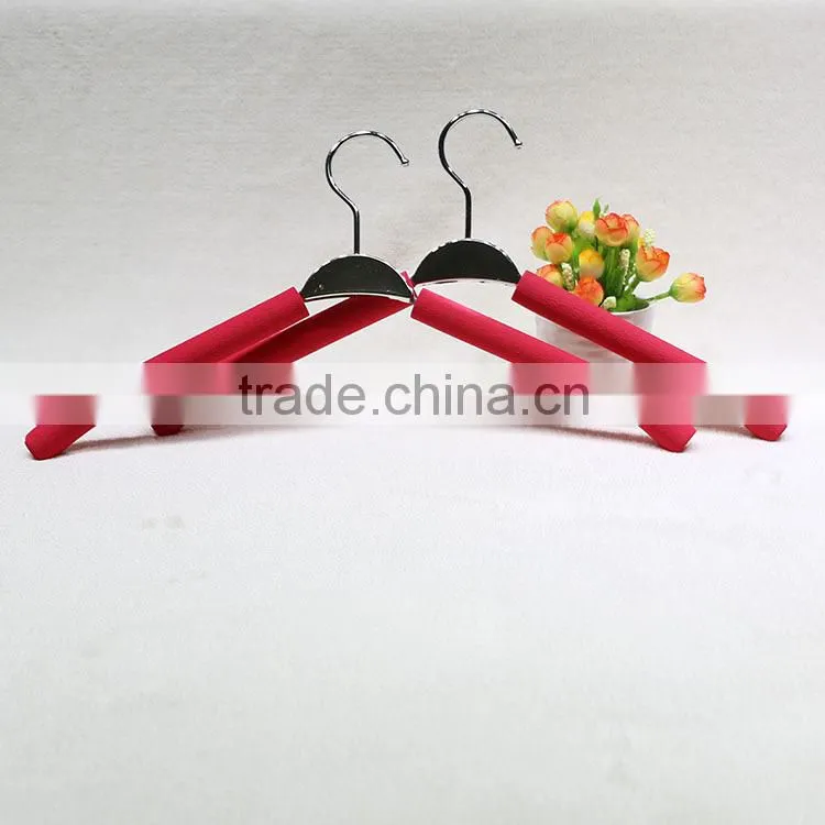 antiskid sponge covered metal electroplating clothes hanger,boys/girls/kids/children/adult