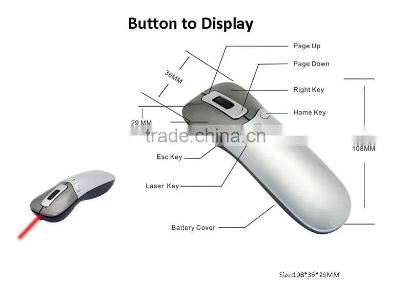 2016 New air mouse presenter for teachers and business man PR-05