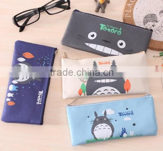 Professional cute cartoon print pencil case made in china