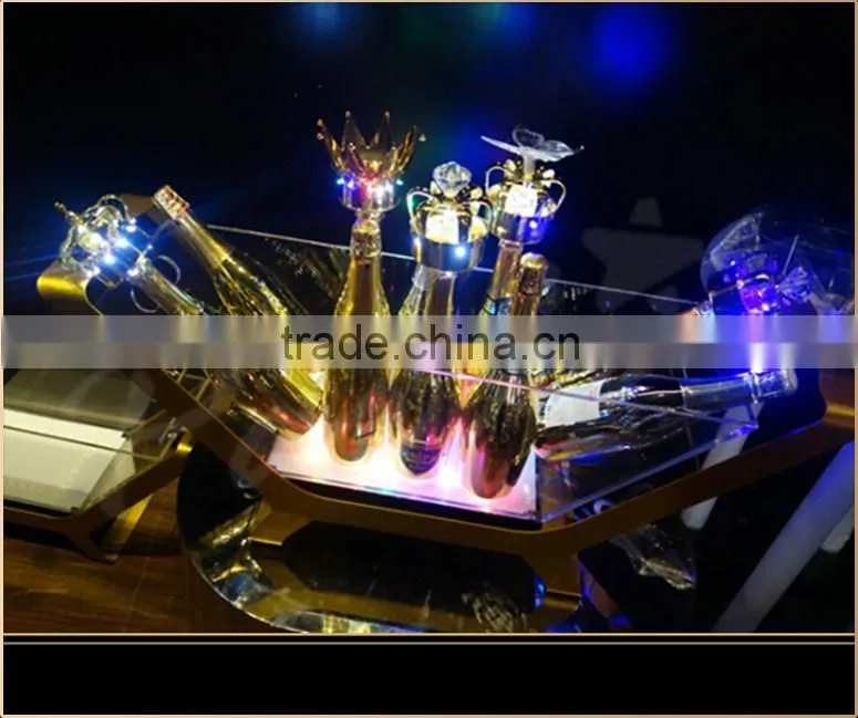 2016 Nightclub promo boat shape led ice bucket with customized printing