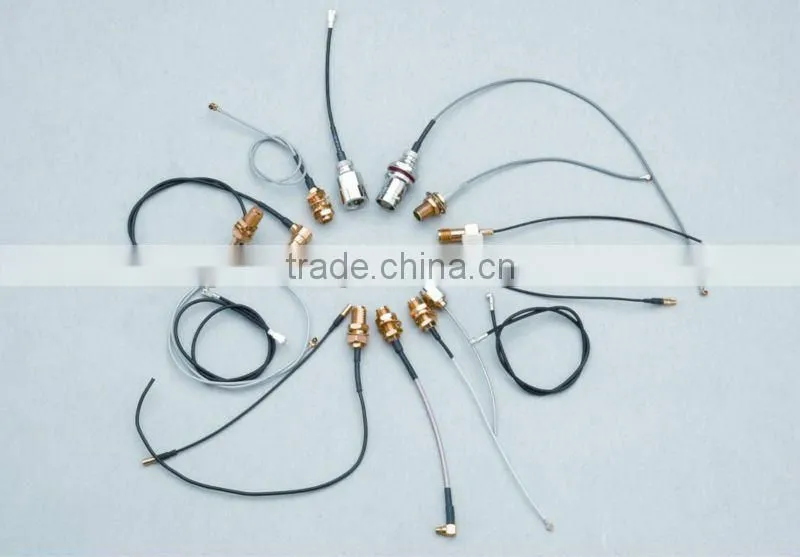 cable assembly, jumper, pigtail, rf connector with coaixal cable, SMA, MCX, MMCX, BNC, N, IPX