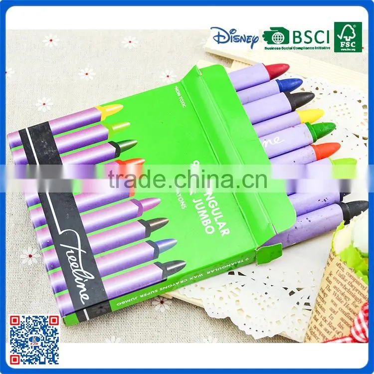 New arrival 9 colors paper wrap crayons for drawing