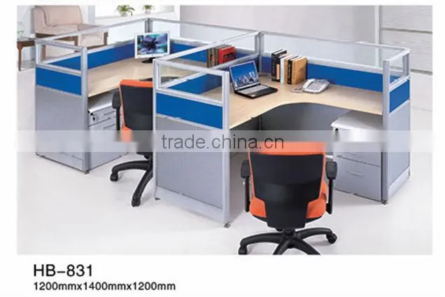 Top quality modern office computer workstation for 4 seat