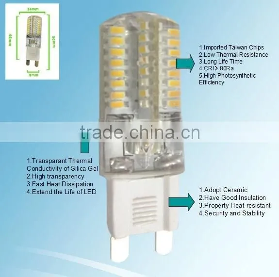 2 Years Warranty ODM OEM Factory High Lumen 3W 220V G9 LED Bulb G9 LED G9 G93C