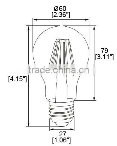 AC220V E14 2W 4W Retro Filament LED COB Light Lamp Candle Flame Bulb