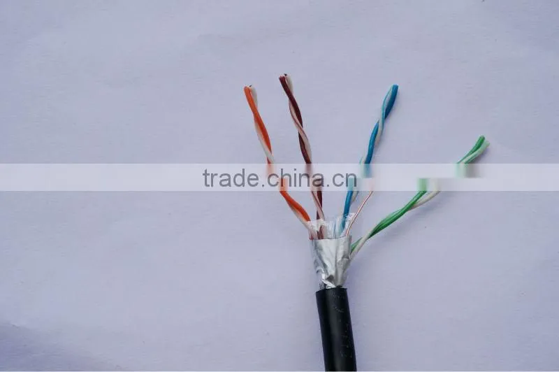 shield cat5e stp rj45 male connector with cable